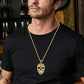 Gothic Synthetic Green Treasure Eye Skull Pendant Necklace Is A Fashionable Accessory Suitable for Both Men And Women. It Can Be Worn As A Matching Set And Makes for A Perfect Birthday, Anniversary, Or Halloween Romantic Gift