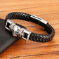TYO Cool Style Men Leather Bracelets & Bangles Skull Owl Scorpion Snake Braided Wrap Stainless Steel Bracelets For Halloween