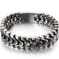 Punk Rocker Skull Bracelet For Men Cool Stainless Steel Chain Men's Bracelets Accessories Gothic Biker Jewelry Male Dropshipping