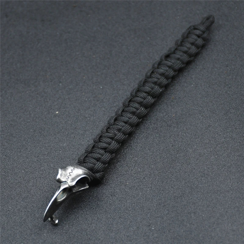 Wicca Skull Rune Bead Bracelet Odin Raven Stainless Steel Viking Bracelet Men Slavic Jewelry Vikings Accessories Vikingos Bangle