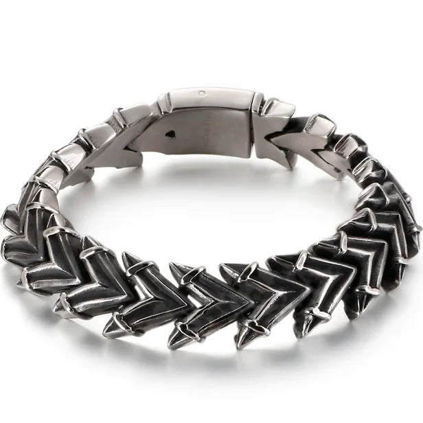 Punk Rocker Skull Bracelet For Men Cool Stainless Steel Chain Men's Bracelets Accessories Gothic Biker Jewelry Male Dropshipping
