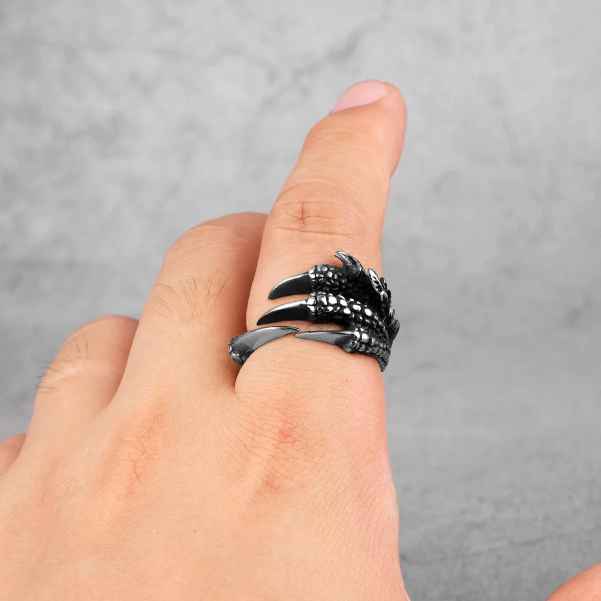 Evil Dragon Claw Stainless Steel Mens Rings Punk Hip Hop Personality for Male Boyfriend Biker Jewelry Creativity Gift Wholesale