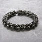 Punk Skull Bracelets Men Stainless Steel Shiny Matte Skull Charm Link Chain Brecelets Male Gothic Jewelry 2021