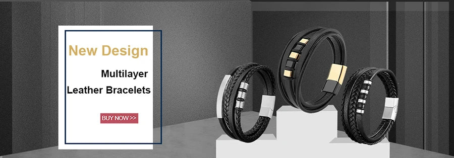 TYO Cool Style Men Leather Bracelets & Bangles Skull Owl Scorpion Snake Braided Wrap Stainless Steel Bracelets For Halloween