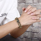Fongten Gothic Mens Bracelets Stainless Steel Skull Franco Curb Chain Bracelet For Men Multiple Color Skeleton Armband Jewelry