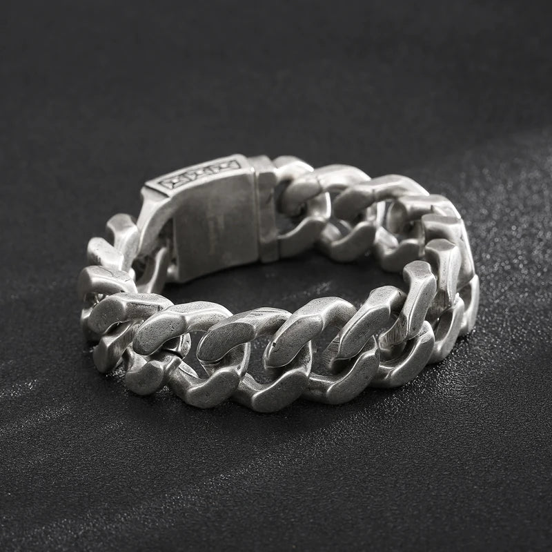 20mm Big and Heavy Chunky Cuban Chain Bracelet Men With Devil Ghost Skull Charm Vintage Magical Jewelry Best Gift For Friends