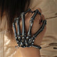 Steam Punk Skull Skeleton Bracelet For Men Gothic Hand Elasticity Adjustable Couple Women Bracelet Bangles Jewelry