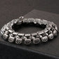 Punk Rocker Skull Bracelet For Men Cool Stainless Steel Chain Men's Bracelets Accessories Gothic Biker Jewelry Male Dropshipping
