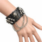 Fashion Gothic Punk Skull Metal bullet Leather Bracelet Men Bracelets & Bangles Male Arm Jewelry Red and black 2022 Accessor