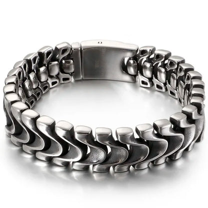 Punk Rocker Skull Bracelet For Men Cool Stainless Steel Chain Men's Bracelets Accessories Gothic Biker Jewelry Male Dropshipping