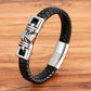 TYO Cool Style Men Leather Bracelets & Bangles Skull Owl Scorpion Snake Braided Wrap Stainless Steel Bracelets For Halloween