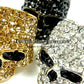 Brand Skull Rings for Men Rock Punk Unisex Crystal Black/Gold Color Biker Ring Male Fashion Jewelry Wholesale
