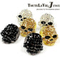 Brand Skull Rings for Men Rock Punk Unisex Crystal Black/Gold Color Biker Ring Male Fashion Jewelry Wholesale
