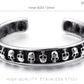 Gothic 316L Stainless Steel Biker Skull skeleton Cuff bangle bracelet 64*10mm