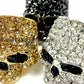 Brand Skull Rings for Men Rock Punk Unisex Crystal Black/Gold Color Biker Ring Male Fashion Jewelry Wholesale