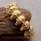 Gold Color Stainless Steel 8.6" Large Skull Hand Chain Men's Bracelets For Men Gothic Punk Rock Skeleton Biker Jewelry Polished