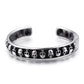 Gothic 316L Stainless Steel Biker Skull skeleton Cuff bangle bracelet 64*10mm