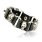 XQNI New Fashion Bangles Brand Skull Chain Leather Men's Bracelets European style Knighthood Link Charm Bracelets Jewelry.