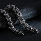Fongten 12/15mm Skull Charm Bracelets For Men Stainless Steel Steleton Chain Mens Wristband Bracelet Bangle Gothic Jewelry