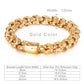 Fongten 12/15mm Skull Charm Bracelets For Men Stainless Steel Steleton Chain Mens Wristband Bracelet Bangle Gothic Jewelry