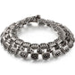 Punk Rocker Skull Bracelet For Men Cool Stainless Steel Chain Men's Bracelets Accessories Gothic Biker Jewelry Male Dropshipping