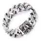20mm Big and Heavy Chunky Cuban Chain Bracelet Men With Devil Ghost Skull Charm Vintage Magical Jewelry Best Gift For Friends