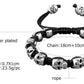 Smile Skull Skeleton Bead Bracelets Strand Vintage Boho Antique Silver Plated Handmade Rope Woven Fashion Jewelry