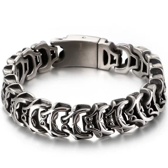 Punk Rocker Skull Bracelet For Men Cool Stainless Steel Chain Men's Bracelets Accessories Gothic Biker Jewelry Male Dropshipping