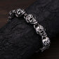 Gothic Vintage Men's Skull Bracelet 316L Stainless Steel Punk Hip Hop Skeleton Bracelets Fashion Amulet Jewelry Gifts Wholesale