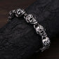 Gothic Vintage Men's Skull Bracelet 316L Stainless Steel Punk Hip Hop Skeleton Bracelets Fashion Amulet Jewelry Gifts Wholesale
