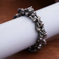 New Vintage Black Leopard Head Bracelet For Men Boys Stainless Steel High Quality Skull