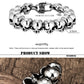 Male Minimalist Skull Bracelet Men And Women's Retro Punk Totem Stainless Steel Bangle Boy Creative glossy ghost head Hand chain