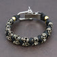 Retro Men's Skull Handmade Bracelet Gothic Skeleton Adjustable Woven Bangle Punk Motorcycle Amulet Jewelry Accessories Wholesale