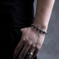 S925 Silver American Garber Style Handmade Skull Motorcycle Hand String Trend Men's and Women's Skeleton Vintage Punk Bracelet