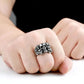 Alloy Gothic Skull Vintage Antique Style Cocktail Party Holiday Statement Biker Ring