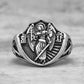 Archangel St.Michael Religion Amulet Stainless Steel Mens Rings Punk for Male Boyfriend Biker Jewelry Creativity Gift Wholesale