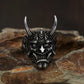 Vintage Unique Domineering Skull Ring Gothic Stainless Steel Mask Rings for Men Fashion Amulet Halloween Jewelry Gifts Wholesale