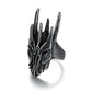 Vintage Black Helm of Sauron Ring For Men Women 316L Stainless Steel Punk Gothic Dragon Rings Fashion Jewelry Gifts Dropshipping