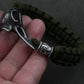 Wicca Skull Rune Bead Bracelet Odin Raven Stainless Steel Viking Bracelet Men Slavic Jewelry Vikings Accessories Vikingos Bangle