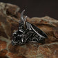 Vintage Unique Domineering Skull Ring Gothic Stainless Steel Mask Rings for Men Fashion Amulet Halloween Jewelry Gifts Wholesale