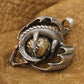 925 Sterling Silver Flying Dragon Punk Skull Pendant Details Biker Jewelry TA380