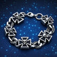 New Retro Celtic Cross Shape Skull Pattern Bracelet Men's Bracelet Fashion Metal Cross Chain Bracelet Accessories Party Jewelry