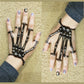 Steam Punk Skull Skeleton Bracelet For Men Gothic Hand Elasticity Adjustable Couple Women Bracelet Bangles Jewelry