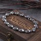 Gun Black Vintage full Stainless Steel Skull Beaded Skull Bracelet for Men Bracelets Gothic packing by wooden box as gift