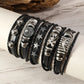 Fashion Viking Punk Bracelet For Men Hand Bracelets Multi-Layer Woven Skull Head Star Accessories Jewelry Leather Set Gifts