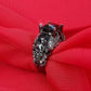 Gothic Jewelry Purple Red Black Crystal Unique Black Skull Rings for Women Halloween Christmas Gifts