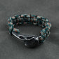 Wicca Skull Rune Bead Bracelet Odin Raven Stainless Steel Viking Bracelet Men Slavic Jewelry Vikings Accessories Vikingos Bangle