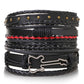 Fashion Bracelet Viking  Bracelet For Men Hand Bracelets Woven Skull Hand Jewelry Adjustable Leather Set viking man bracelet
