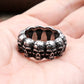 Gothic Vintage Stainless Steel Skull Ring For Men Boys Punk Rock Hip Hop Skull Rings Fashion Party Jewelry Gifts Dropshipping