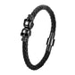 Multi-layer Bracelet Punk Stainless Steel Charm Magnetic Black Men's Leather Bracelets Braided Bangles Jewelry Homme Accessories